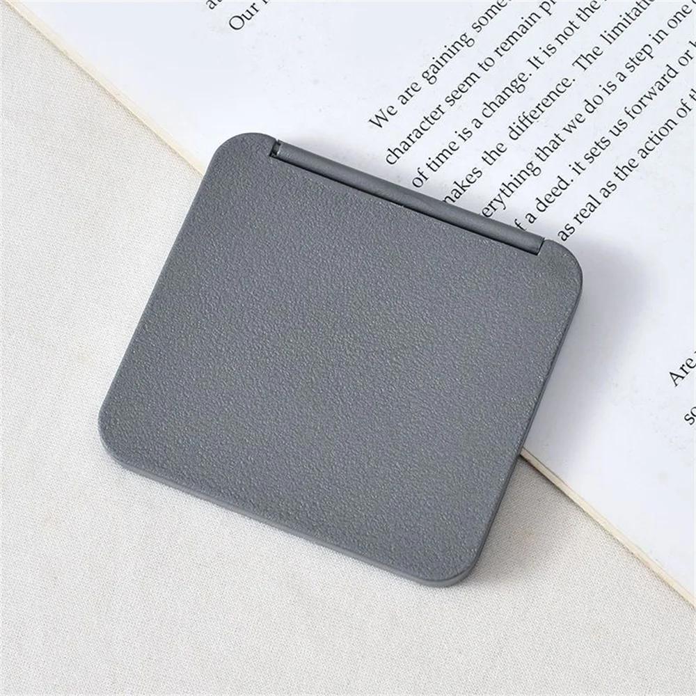 Double Sided Makeup Mirror Folding Portable Women Solid Color Mirror Pocket Rectangle Cosmetic Beauty Vanity Travel Men Shaving