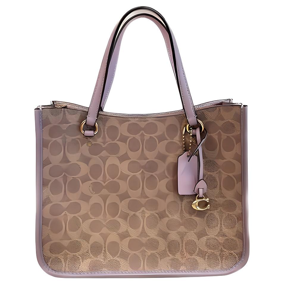 

Новая женская сумка через плечо, сумка кроссбоди, сумочка COACH Tyler из канвы с покрытием и отделкой из рафинированной телячьей кожи, фиолетово-коричневая C9086-B4U1M 29.0*11.9*23.1CM