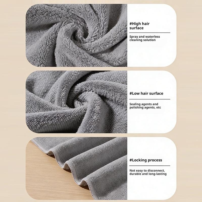 SEAMETAL 350GSM Microfiber Car Wash Towel High Density Absorbent Cleaning Cloth Car Detailing Window Glass Scratch-Free Washcloth