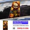 Horror Ghost Doll Car Sticker Auto B-pillar Car Center Column Decor Cover Scratches Waterproof Sunscreen Vinyl Decal Accessories