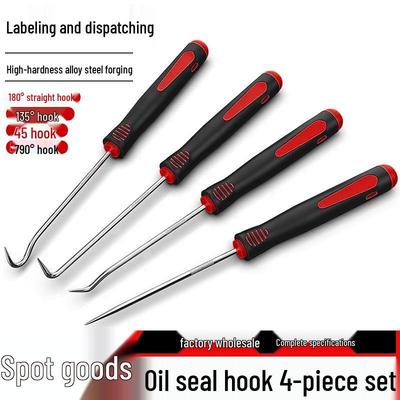 4-Piece Oil Seal Screwdriver & Hook Set for Tire Repair & Auto Maintenance
