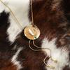 Vintage-style cowboy hat pendant necklace, adjustable drawstring sweater chain, versatile accessory
