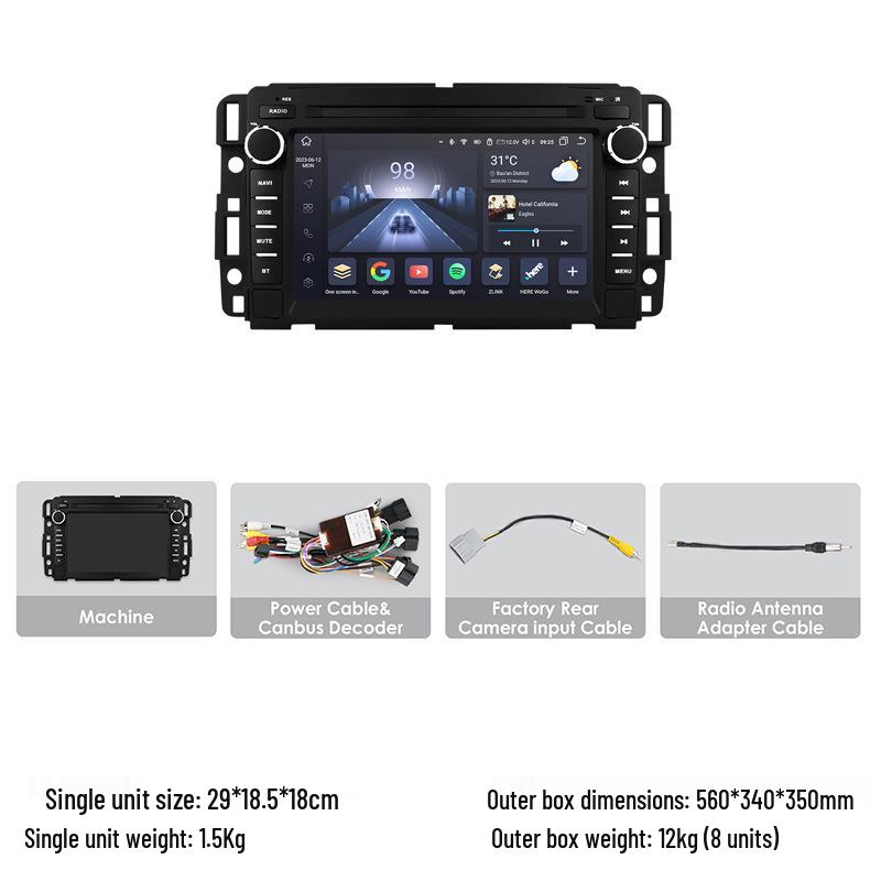 7-Inch Android GPS Car Navigation Player with CarPlay for Enclave, Hummer, GMC.
