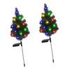 Solar Lawn Lamp Ground Stake Xmas Tree Water Proof Holiday Landscape Light for Outdoor Garden Courty