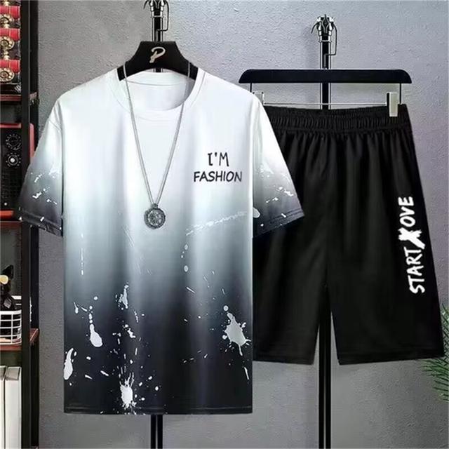 Men Tracksuits 3d Printing 2 Pieces Tops and Shorts Sportswear Man Clothes Set Suit Fashion Jogger Outfit Oversized Men Costume