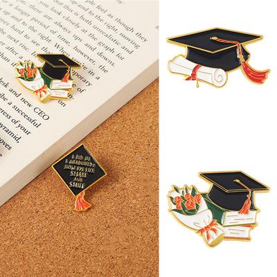 Creative Graduation Hat Metal Brooch