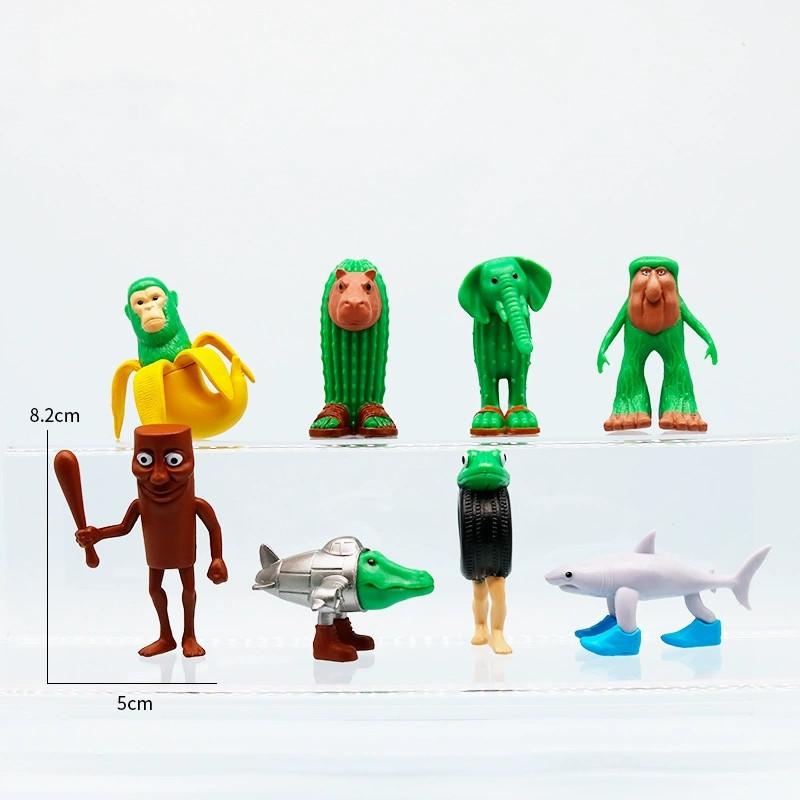 

Итальянский Маразм ИИ Животные Тунг Тунг Тунг Сахур Фигурка Тралалело Тралала Фигурка Кукла Игрушка Украшение для Стола Модель Орнамент Подарок 8PCS-Style A