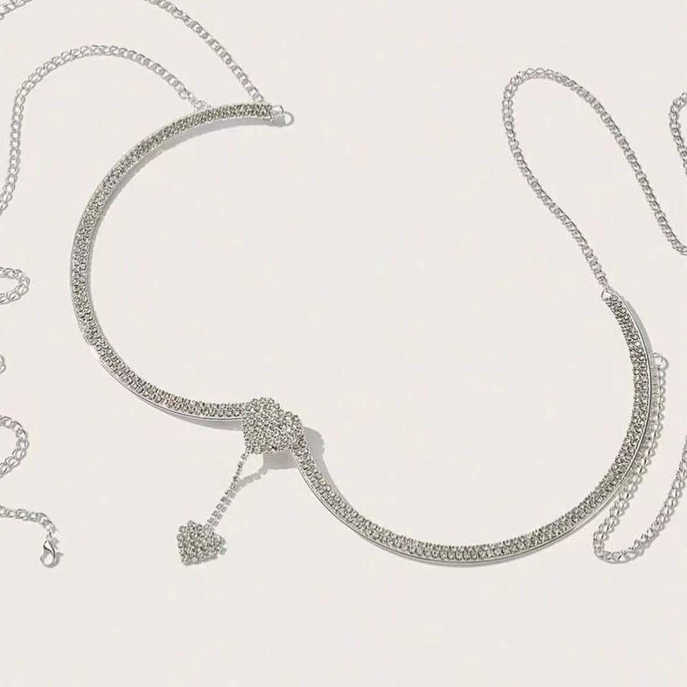 Tassel Chest Support Body Chain Heart Breast Chain Punk Bra Chest Chain  Girls