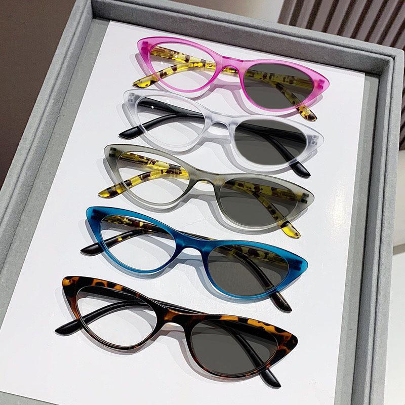 New Trend Cat Eye Photochromic Glasses for Women Anti Blue Light Fashionable HD UV Protection Near Sight Eyeglasses Diopter To -4.0