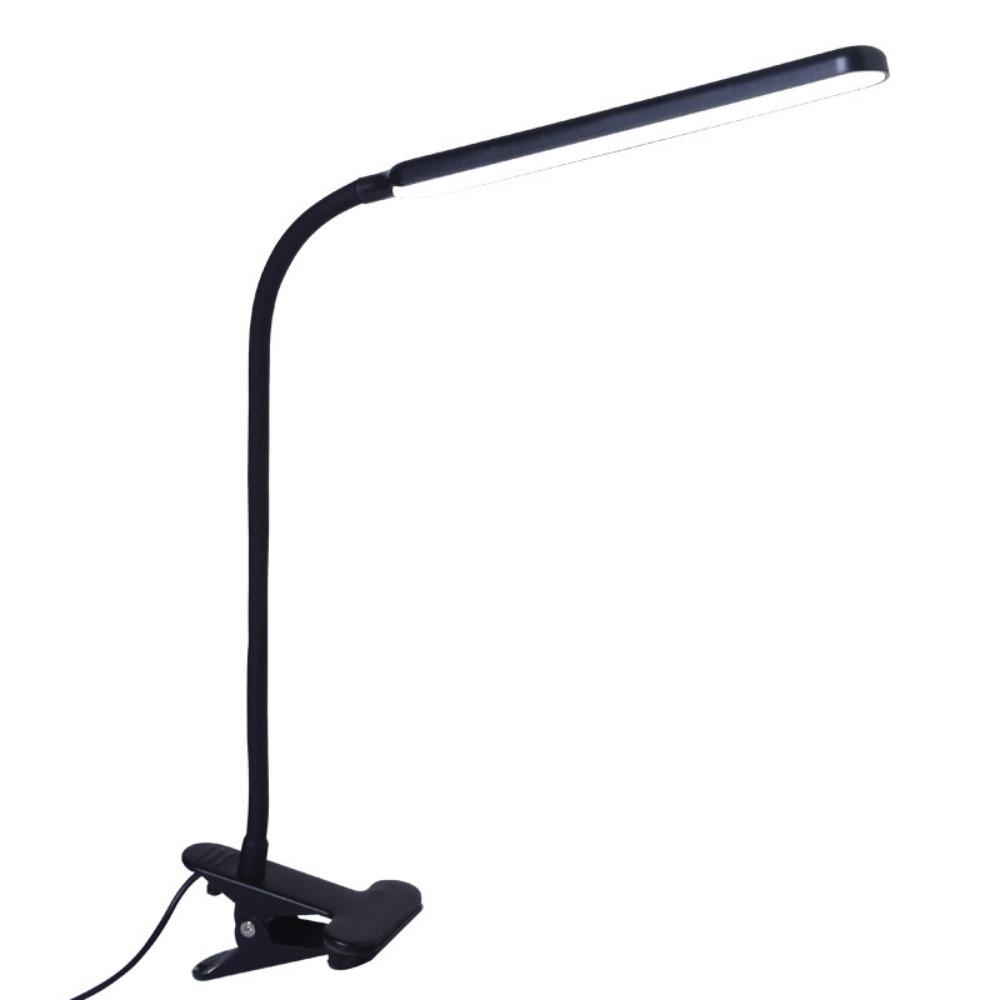 Adjustable LED Desk Clip On Lamp 360° Rotate 10 Brightness Reading Light with Clamp Eye Protection Dimmable Brightness