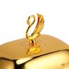 Gold Fruit Tray European   Metal Fruit Plate Table Decoration with Lid for Snacks Candies Desserts