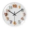 Creative Light Luxury Cartoon Wall Clock for Children's Room - Simple Cream-Style High-End Design