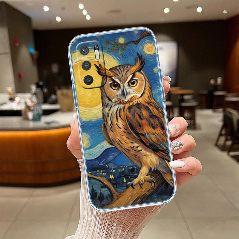NH14 Cartoon Art Owl Phone Case for LG K22 K30 K40 K40S K41 K42 K50 K50S K51 K51S K52 K61 K62 K71 K92 Q60 Q61 V40 V50 V60
