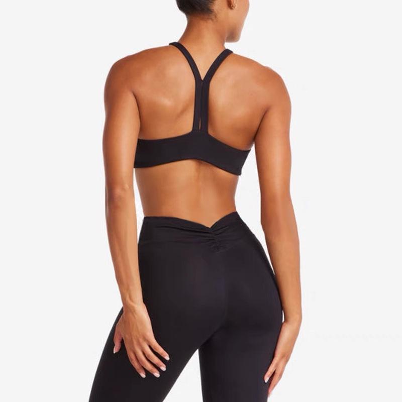 "Elegant Cross-Back Yoga Vest: Sexy, Hollow Design for Female Fitness & Dance Training"