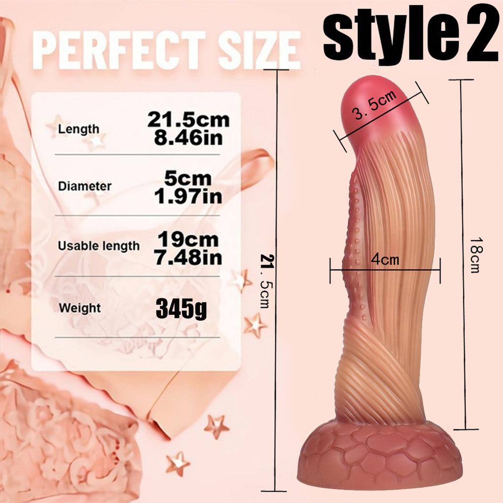 Weicher Silikon-Penis-Alien-Dildo mit Multi-Textur-Drachen-Dildo mit starkem Saugnapf, Analspielzeug, Alien-Dickdildo, Erwachsenenspielzeug für Frauen und Männer