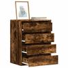 VidaXL Corner Chest of Drawers Smoked Oak 60x41x76 Cm Engineered Wood, Chest of Drawers with Drawers, Filing Cabinet, Chest of Drawers, Cabinet of 852874