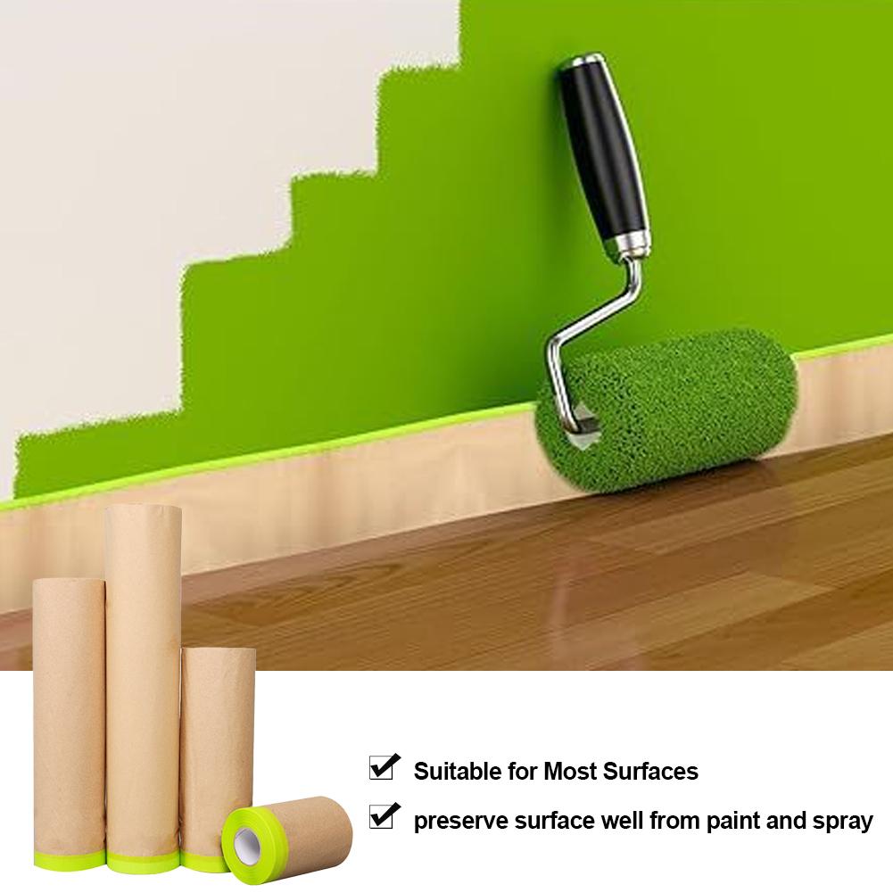 Spray Vopsea Auto Hârtie de Mascare cu Bandă Adezivă Tratament de Acoperire pentru Mascare Hârtie Protectoare Protector de Perete