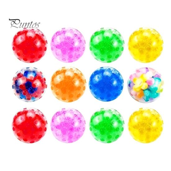 

12 шт. Сенсорна іграшка для дітей, дорослих, портативна м’яка для подорожей, м’яка TPR, заспокійлива, барвиста іграшка-непосида, заповнена бісером. Round
