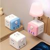 Smart Magic Cube Power Strip: Multi-Hole Socket Converter with 2 USB Ports, Multifunctional Switch, and Night Light.
