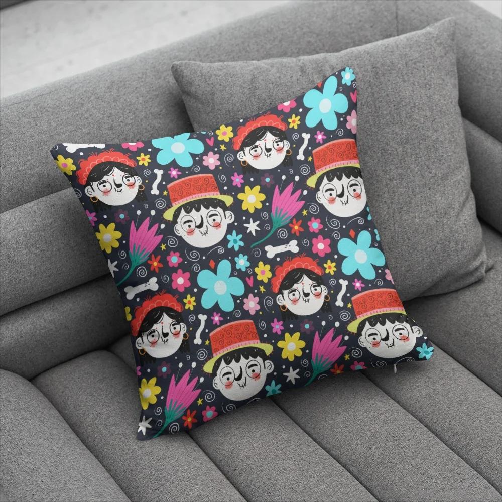 Fun Halloween Skull Pillow Cover Home Party Decorative Cartoon Kawaii Cushion Cover For Sofa Bedside Short Plush Hand Pillowcase