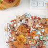 6Sheets/Pack Cute Cartoon Capybara Stickers Transparent Waterproof Stickers School Supplies Diary Decoration Stickers Stationery