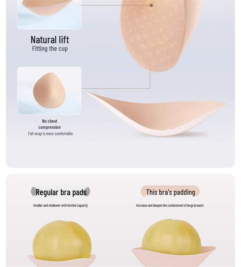 Reggiseno Senza Cuciture Sollevante e Supportivo: Copertura Totale, Sottile Estivo, Anti-Cedimento, Modellante per Seni Grandi