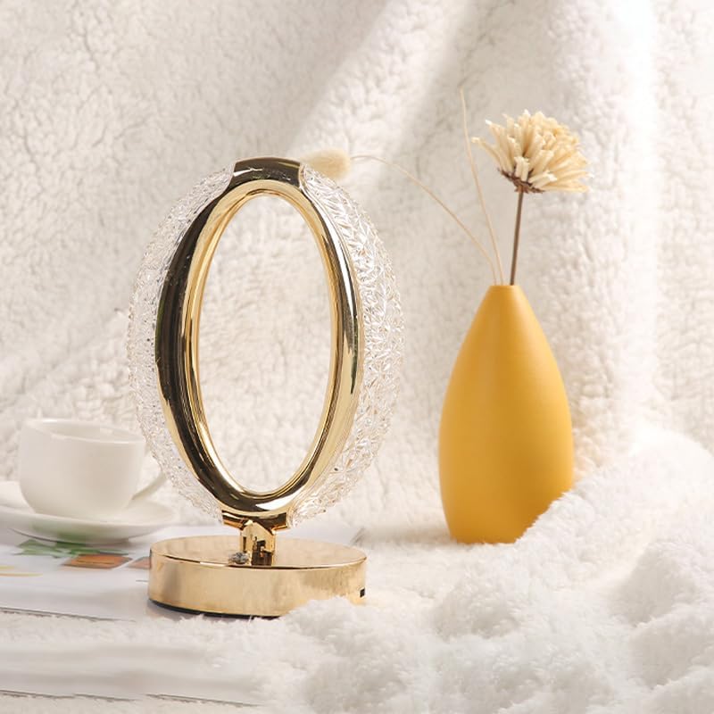 Cordless Crystal Lamp Touch Sensor Control LED Night Light Table Lamp Rechargeable Dimmable Bedroom Decoration Camping Lights