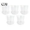 Orchid Pots with Ventilation Holes Clear Plastic Pot Saucer, Plant Lightweight Seedings Starting Trays Drainage Holes, Ventilated Flower for