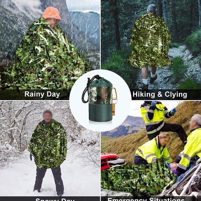 Outdoor-Wildnis-Überlebens-Notfall-Isolierschlafsack – Leicht und warm für Frühjahrsausflüge und Erste Hilfe.