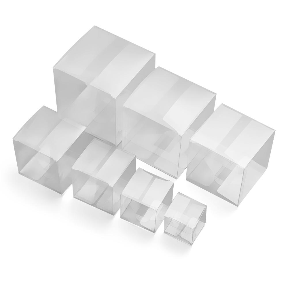 10PCs PVC Square Clear Candy Gift Box Chocolate Candy Boxes Jewelry Storage Boxs Wedding Christmas Packaging Gift Boxs