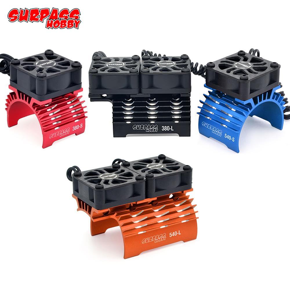 SURPASS HOBBY RC Motor Fan Cooling Fan Heatsink Metal for RC Car 1/8 1/10 1/12 Scale 380 390 540 550 Brushless Motor 28/29/36mm