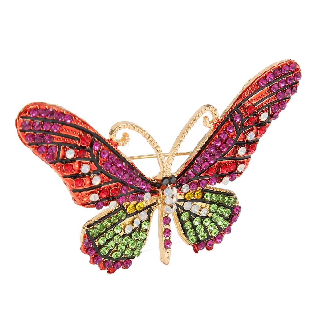 Lila Insektenbrosche Kristall Strass Kleideraccessoire Schmuck Geschenk für Frauen Mädchen Hochzeit Bankett Party