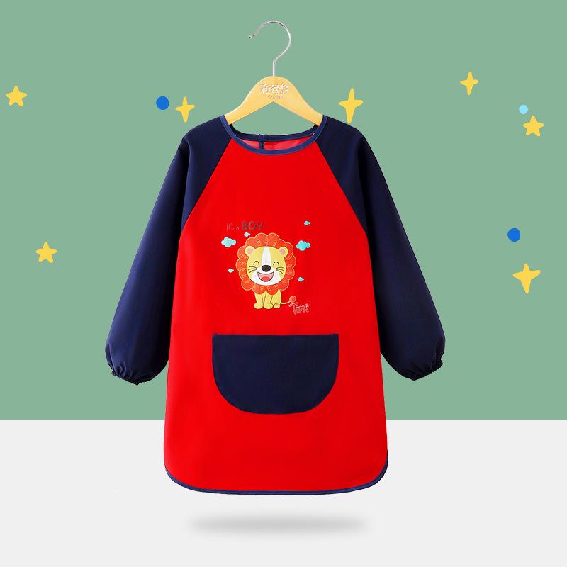 New Waterproof Apron Children's Eating Drawing Outerwear Dirt and Oil Resistant Apron for Boys and Girls Kawaii Kitchen Cover