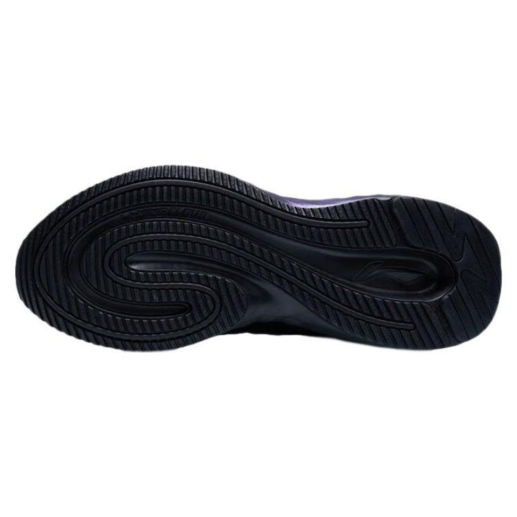 Li Ning Cloud Shield Textile, TPU Abrasion Resistant Low top Running Shoes Men's Black Purple AGLR233-53