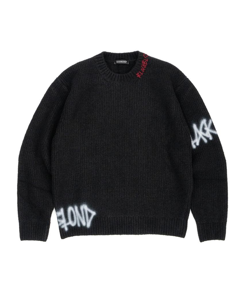 BLACKBLOND Bibbidi Disorder Graffiti Logo Sweater (Black)