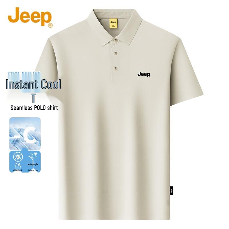 JEEP Men s Seamless Ice Silk Polo Shirt XL