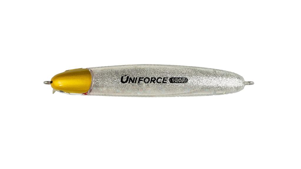 One Two LEGARE UNIFORCE100F Sea Bass Minnow Lure, Actions! (Sparkling Clear)