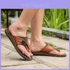 Herren Flip-Flops Pu-Leder Hausschuhe Mit Klassischen Zeitlosen Strandstil Sandalen