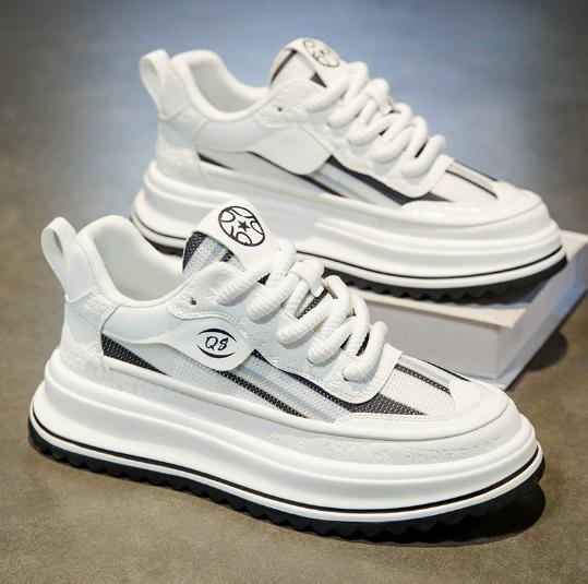 Spring Fashionable Multicolored Thick-soled Casual Trendy Height-increasing Soft-soled Comfortable Versatile Sports Shoes H147