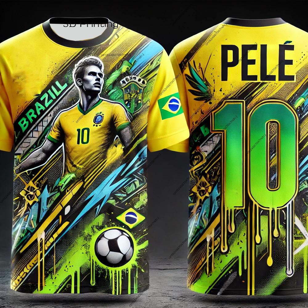 Brasilianischer Fußballkönig Pelé Nein. 10 Graffiti Street Football Trikot CHAT GPT Intelligentes Design Fußballtrikot Spezielles Trikot-Set 4XL green