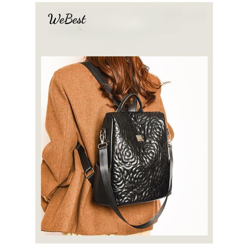 

Embossed Women s Temperament Backpack чорний