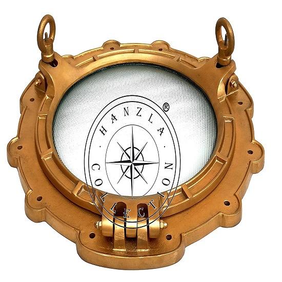 Decorazione marittima del porto della nave nautica della finestra dell'oblò dell'alluminio della finitura dell'ottone antico marittimo
