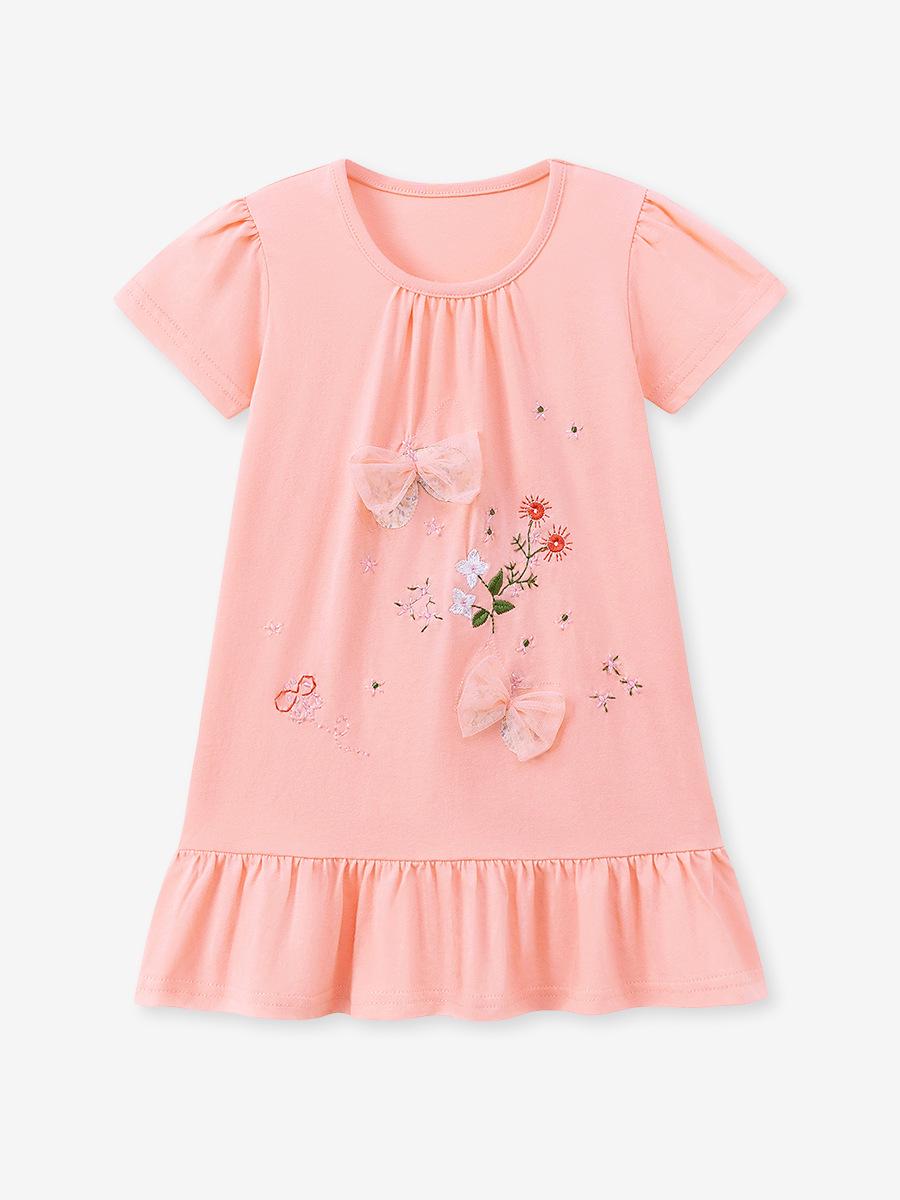 Летние новинки: Европейские и американские хлопковые милые платья для девочек 5Y
