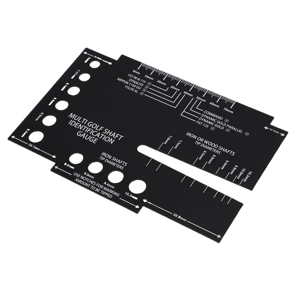 Multi Golf Shaft Size Tip Identification Ruler Template Tool Heavy Duty Aluminum Multifunction Golf Shaft Inner
