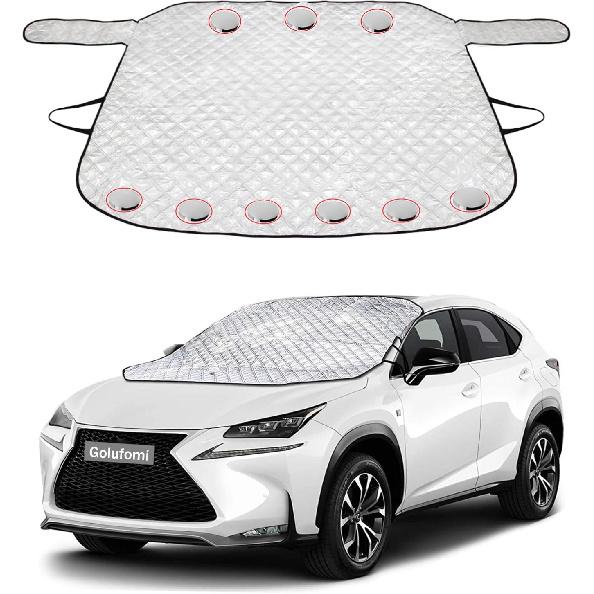 Car Windshield Snow Cover Magnetic Winter Cover For Ice, Frost And Snow In All Weather Fits Most Cars SUV