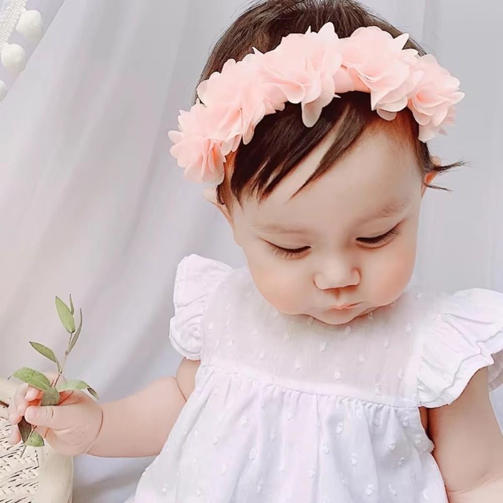Chiffon Flower Baby Headband Elastic Hairband Soft Headwear  for Kids Children Newborn Toddler