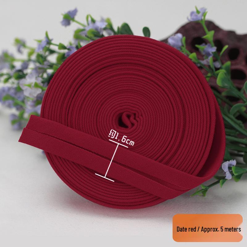 Elastic Cotton Knit Piping Tape for Baby Clothes and No-Iron Decoration