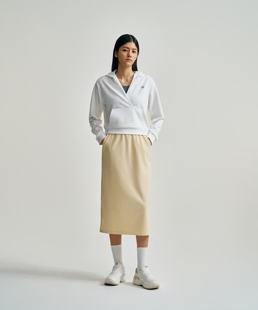 SERGIO TACCHINI W Tacchini Modern Track Midi Skirt (L.Yellow)