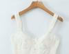 Traje Francés Dulce Floral 2026: Camisola con cordones y Falda de cintura alta
