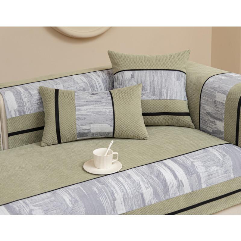 Подушка для дивана из шенилла — фото 8